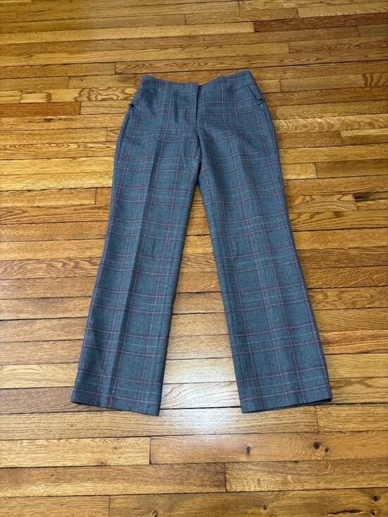 Talbots Pants - Talbots Womens Dress Pants Size 6 Gray Plaid Wool Blend Trousers Lined 29x31